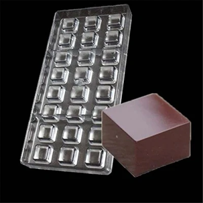 Image of VAK 24 Cavities Square Chocolate Mould Polycarbonate Candy Tray Jelly Mold Hard Injection PC Baking Moulds Bakeware Pan 27.5x13.5x2.4cm