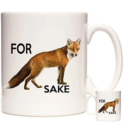 Image of Fox Mug. for Sake. 11oz Ceramic Coffee Mug, Gift. Gift People who Enjoy Wildlife. Design