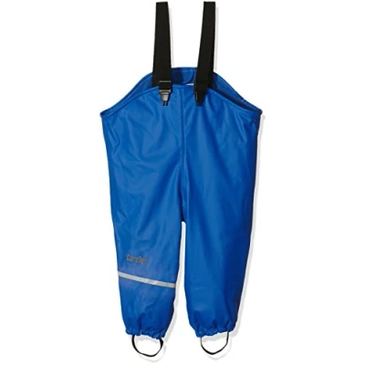 Image of CareTec Unisex Kids Overall Pu W. Fleece Rain Trousers, Oceanblue (706), 4 Years UK