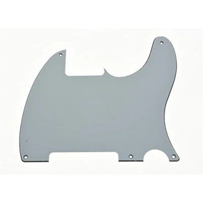 Image of KAISH 5 Hole Tele Blank Guitar Pickguard Pick Guard Scratch Plate for Telecaster Esquire White 3 Ply