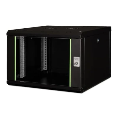 Image of Digitus Network cabinet 19 inch rack 7U Wall mounted 600mm depth load capacity 100kg Unique Series black