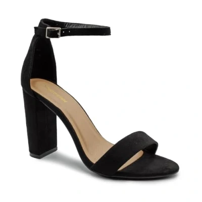 Image of Fashion Thirsty Womens Block High Heels Ankle Strap Sexy Open Toe Shoes Ladies Comfort Heeled Party Occasion Strappy Slip On Heel Dress Sandals
