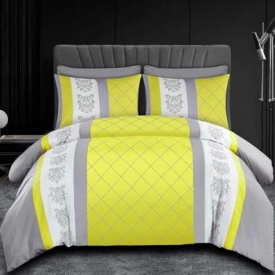 Image of Lazzaro Single Duvet Cover Set Premium Microfiber (135 x 200 cm) 2 PCs Ultra Soft &amp; Reversible With Pillow Case