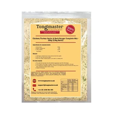 Image of Chicken/Turkey Garlic &amp; Herb Burger Complete Mix 250g (2.5kg Batch)