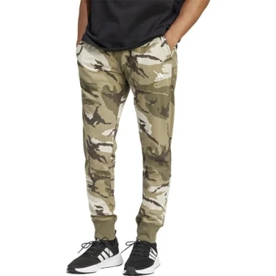 Image of adidas Men&#039;s Seasonal Essentials Camouflage Pants, Olive strata, S