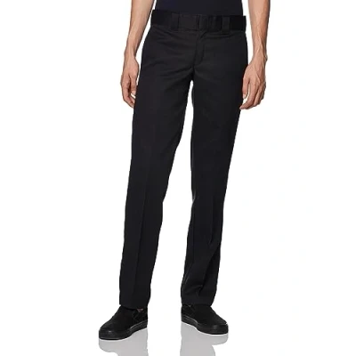 Image of Dickies Men&#039;s Flex Work Pant Slim Straight Fit, Black V1, 34W x 32L