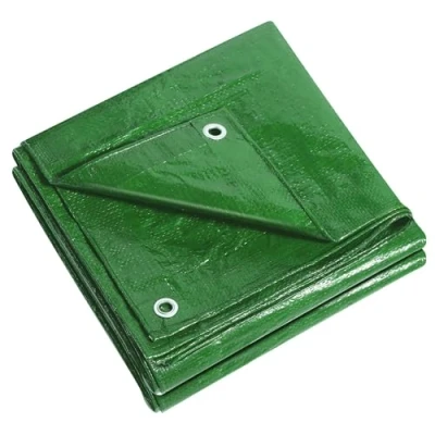 Image of KAV Universal Premium Cover Tarpaulin Waterproof Heavy Duty Tarp with Eyelets Ground Sheet in Green for Garden Furniture, Pool, Car, Truck (10M x 12M)