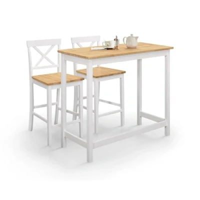 Image of Julian Bowen Marlow Bar Set, White/Natural