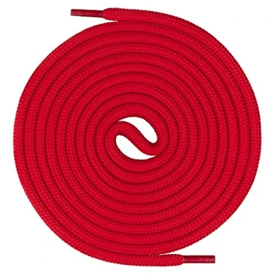 Image of Mount Swiss© premium laces, round laces for work and trekking shoes made of 100% polyester, extremely tear resistant, diameter 5 mm, 12 colours, length 60 200 cm red