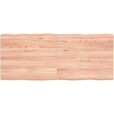 Image of vidaXL Table Top Light Brown 120x50x(2 6)cm Treated Solid Wood Live Edge