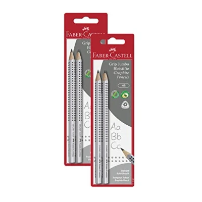 Image of Faber Castell 111992 Jumbo Grip HB Pencil (Pack of 2, Pencil, 2 Packs)