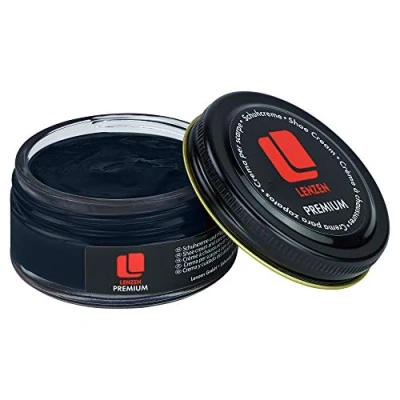 Image of Lenzen Shoe Polish I Leather Cream for Smooth and Grained (Navy Blue)