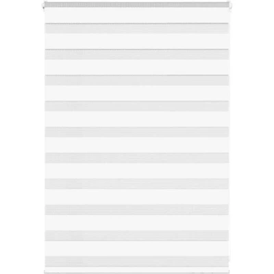 Image of vidaXL Zebra Blind White 95x100 cm Fabric Width 90.9 Polyester