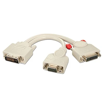 Image of LINDY 41048 DVI I Male to D Female + VGA Splitter Cable