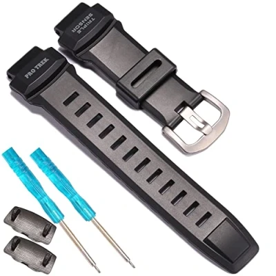 Image of Soft Rubber Strap Replacement for Casio Protrek PRG260 PRG250 PRG550 PRW2500 PRW3500 Men&#039;s Waterproof Sport Resin 18mm Watch Accessories