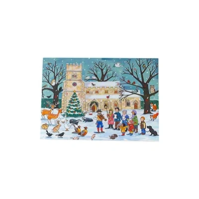 Image of Alison Gardiner Famous Illustrator Unique Advent Christmas Calendar Card &#039;Winter Wildlife&#039; Made in England