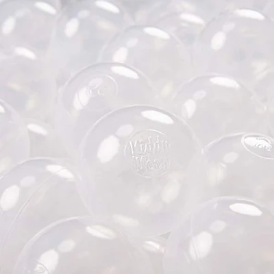 Image of KiddyMoon 50 ∅ 7Cm/2.75In Soft Plastic Play Balls For Children Colourful Certified Made In EU, Transparent