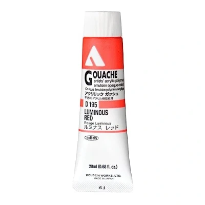 Image of Holbein Acryla Gouache Luminous Red (C) 20ml by