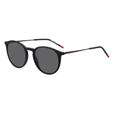 Image of HUGO Unisex Sunglasses, Size: 51, Black/red