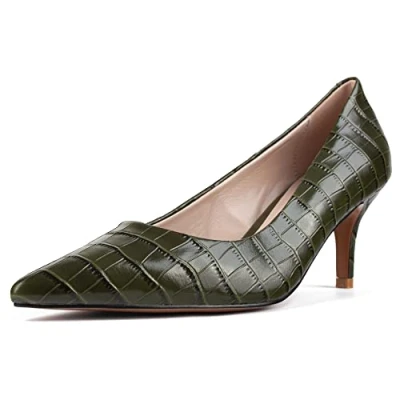 Image of L37 HANDMADE SHOES Women&#039;s Final Effect Pump, Green, 6.5 UK