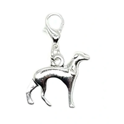 Image of JewelleryJoy Clip On Dog Greyhound Pet Animal European Bracelet Lobster Clasp Charm Pendants In organza Gift Bag