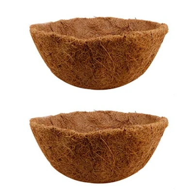 Image of RNSUNH 2Pcs Coco Liner for planters, 16inch Round Replacement Plant Basket Liners Coconut Fiber Wall Hanging Baskets Garden Planter Flower Pot