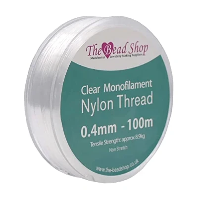 Image of 0.4mm Clear Nylon Thread Invisible String, Sewing Thread, Decoration Hanging, Non Stretch, Approx Tensile Strength 8.9kg(0.4mm 100m Spool)