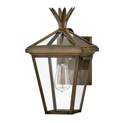 Image of Palma 1 Light Small Outdoor Wall Lantern Burnished Bronze IP44