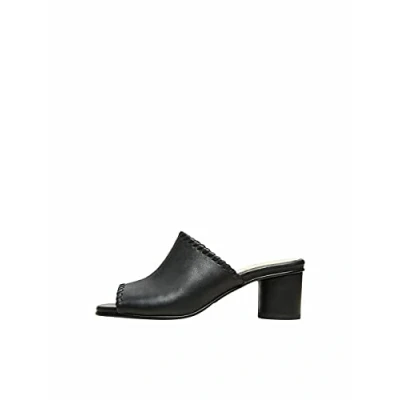 Image of SELECTED FEMME Women&#039;s SLFMERLE New Leather HIGH Heel Mule B Pump, Black, 6 UK