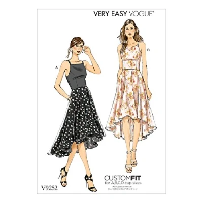 Image of Vogue Patterns 9252 E5,Misses Dress,Sizes 14 22, Tissue, Multi Colour, 15 x 0.5 22 cm