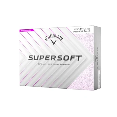 Image of Callaway Golf Supersoft Ball 2025, Pink Splatter