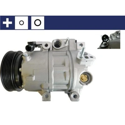 Image of 977011H300, 977012B100, 977012B101, 977012L300, 977012L302 AC Compressor MAHLE ORIGINAL ACP 1411 000S HYUNDAI: SANTA FE 2