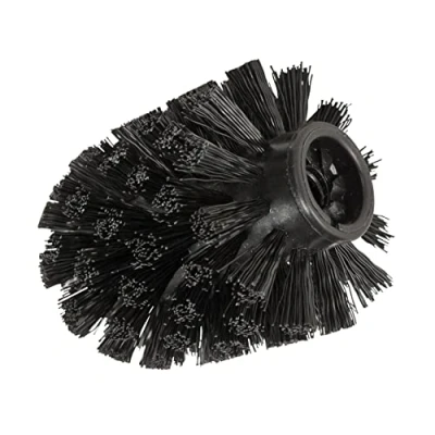 Image of WENKO 19786100 Spare brush head with adapter Black Ø 8 cm, for toilet sets, Plastic, x 9.3