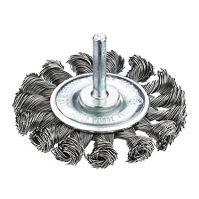 Image of Connex COM214075 Round Brush Plaited for Drilling Machine of Steel Wire, Grey/Silver, 75 mm