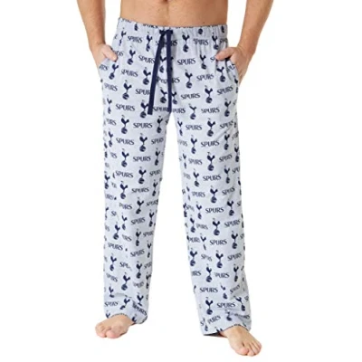 Image of Tottenham Hotspur Mens Pyjamas Comfy Nightwear Pyjama Bottoms for Men Teenagers Lounge Wear PJs Spurs Gifts (2XL, Grey Aop)