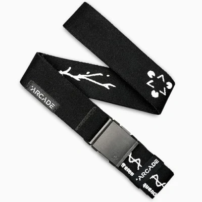Image of Arcade Charmer Elastic Stretch Belt One Size, Unisex, Black/White