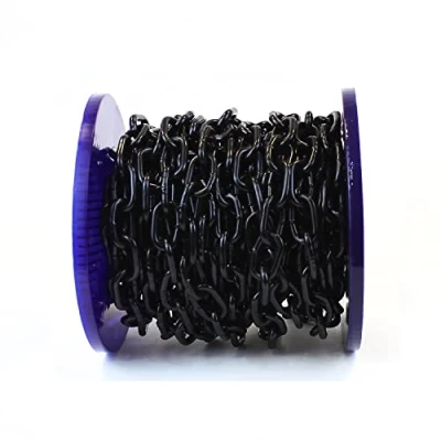 Image of Ali&#039;s DIY Strong JBP Jet Black Plated Heavy Duty Steel Chain 3MM 1 Metre Custom Cut Length