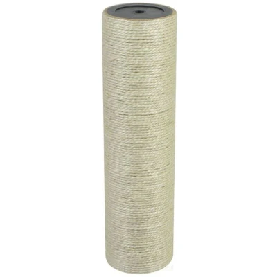 Image of vidaXL Cat Scratching Post 8x30cm Beige Sisal Kitten Scratch Pole Stand Tree Wall Mounted