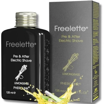Image of Pre Electric Shave After Lotion Cream Best For Close Balm Smooth and Irritation free Shave. Freelette (125 ml, Lemongrass)
