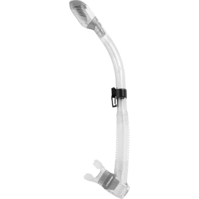 Image of Cressi Premium Dry Snorkel Adult Unisex, Clear/Blue, Standard