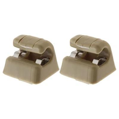 Image of YINETTECH 2PCS Car Sun Visor Hook Clips Compatible with W123 W124 W126 W140 W201 W463 A1268100012 126 810 00 12 8412 Accessories Plastic Beige