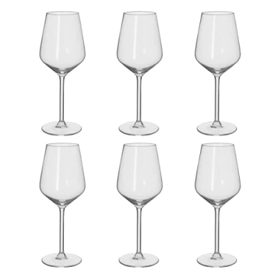 Image of alpina Wine Glasses White 6 Pieces Glass 37cl Set for Dinner Clear