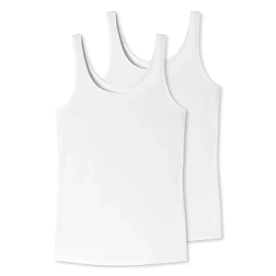 Image of Uncover by Schiesser Women&#039;s 2PACK Trägertop Underwear, Weiss, L (Pack of 2)