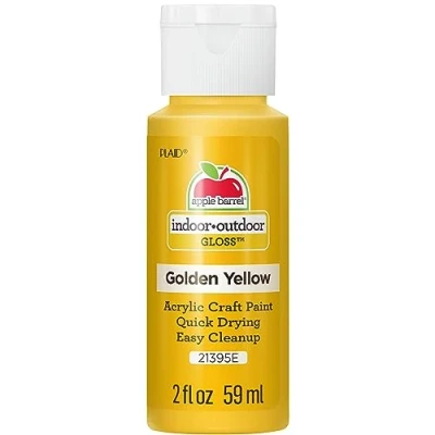 Image of Apple Barrel Acrylic Paint, Yellow, 2oz