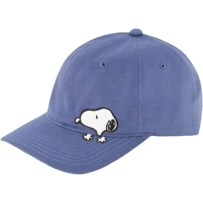 Image of Concept One Unisex&#039;s Peanuts Snoopy Dad Hat, Adult Baseball Cap with Curved Brim, Blue, Size