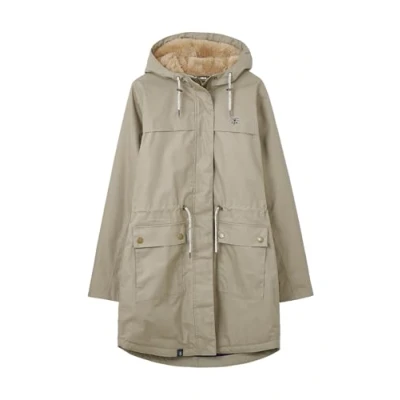 Image of LightHouse Women&#039;s Isobel Hooded Waterproof Coat Ladies Breathable, Windproof, 3/4 Length Jacket with Insulated Padding and Faux Fur Lined Hood Mocha 10