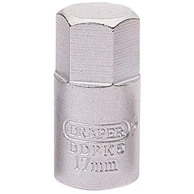Image of Draper Hexagon Drain Plug Key, 3/8 Sq. Dr., 17mm