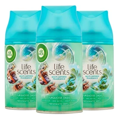 Image of 3 x Air Wick Freshmatic Max Automatic Spray Refill 250ml Turquoise Oasis