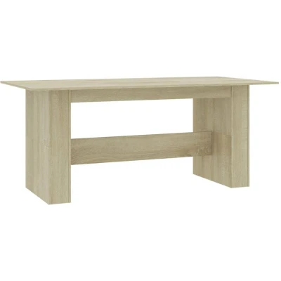 Image of vidaXL Dining Table Sonoma Oak 180x90x76 cm Engineered Wood