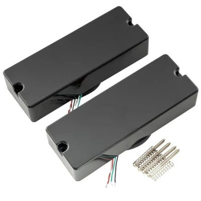 Image of for Ar tec MDC5 Ceramic Magnet Soapbar Style Bass Pickup Neck Bridge 14.4K 5 String Bass, Black(Black Set)